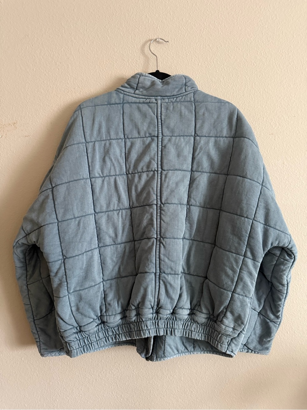 FREE PEOPLE Dolman Quilted Jacket in Silver Lining Size Small - Picture 8 of 10